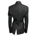 Load image into Gallery viewer, Prada Charcoal Grey Double Breasted Wool Plaid Blazer
