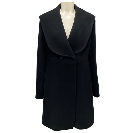 JW Anderson Black Oversize Collar Coat with Knot Buttons