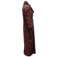 Load image into Gallery viewer, Rhode Black / Red Polly Floral Cut Out Tie Neck Midi Dress
