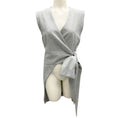 Load image into Gallery viewer, Brunello Cucinelli Grey Cotton Jersey Wrap Top
