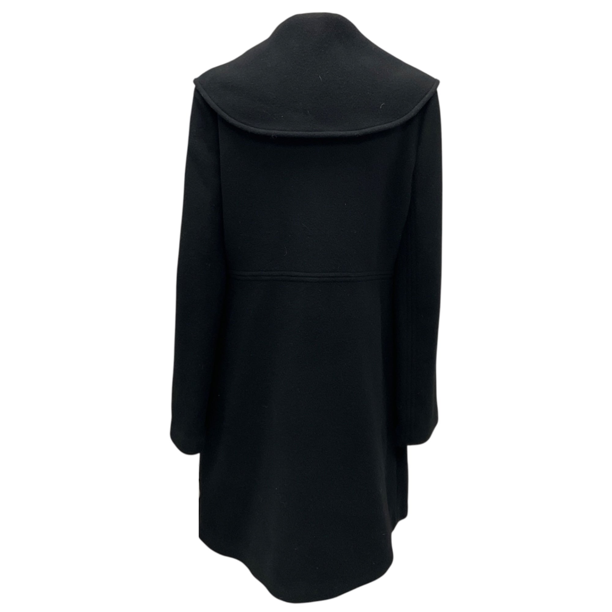 JW Anderson Black Oversize Collar Coat with Knot Buttons