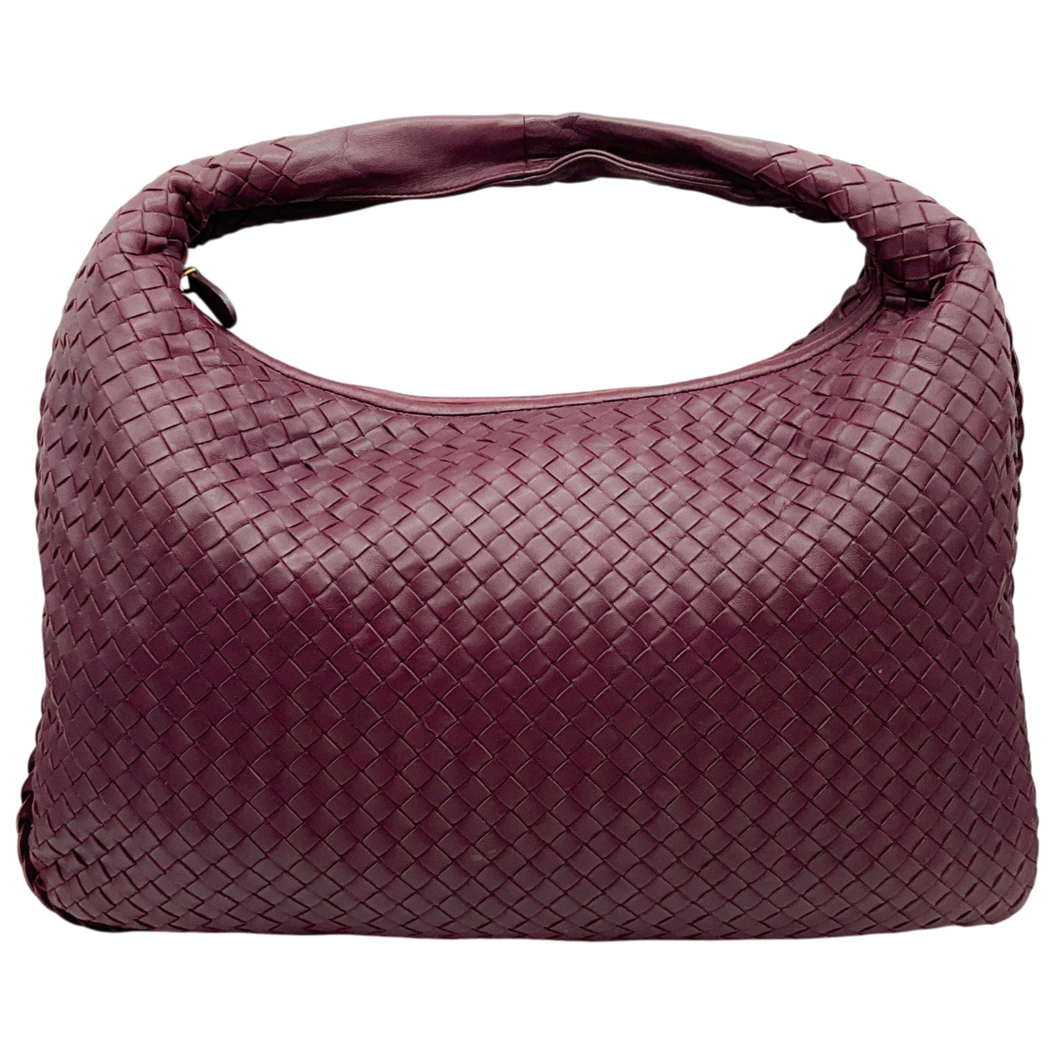 Bottega Veneta Burgundy Intrecciato Leather Hobo Bag
