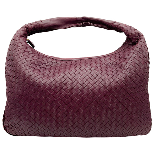 Bottega Veneta Burgundy Intrecciato Leather Hobo Bag
