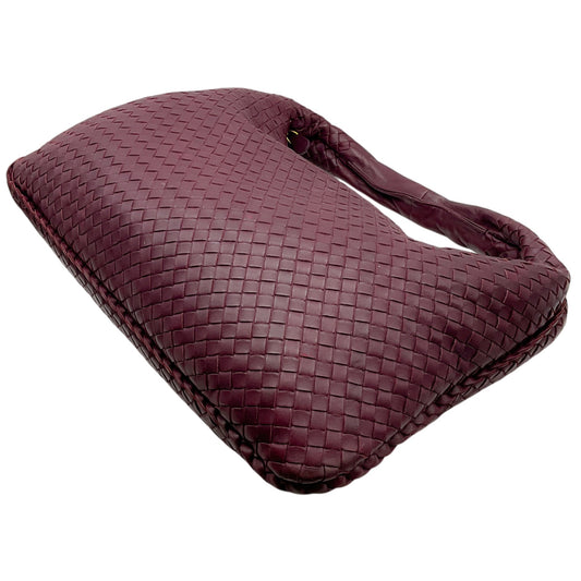 Bottega Veneta Burgundy Intrecciato Leather Hobo Bag