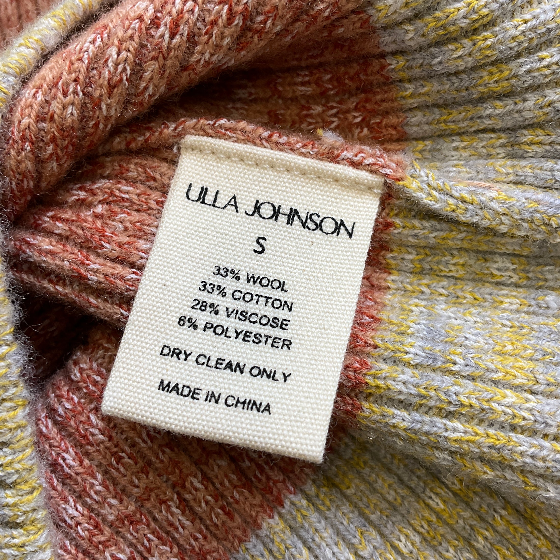 Ulla Johnson Multi Ribbed Knit Mock Neck Sweater