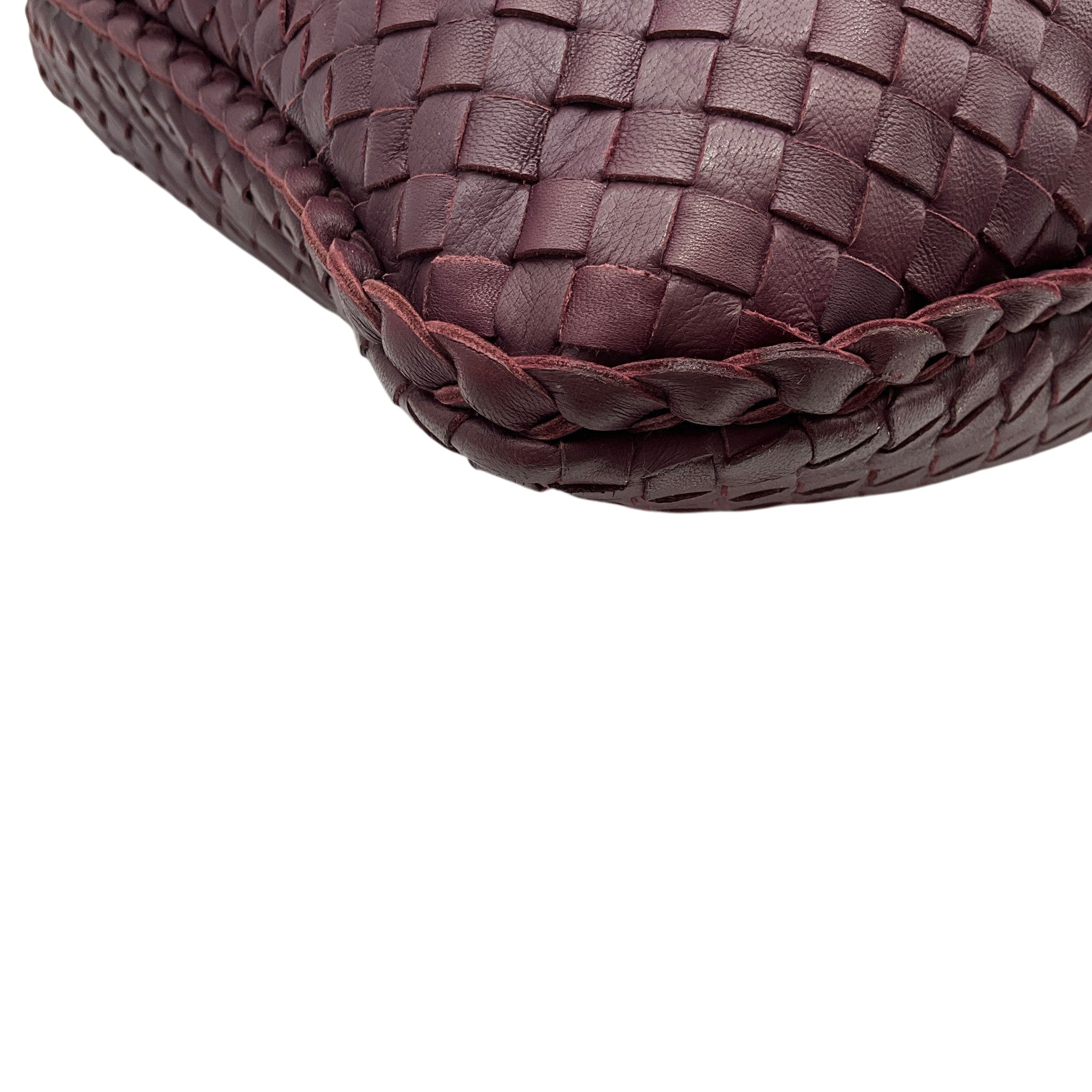 Bottega Veneta Burgundy Intrecciato Leather Hobo Bag