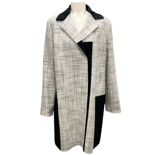 Jil Sander Navy Collection White / Black Double Breasted Tweed Coat