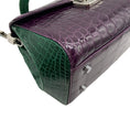 Load image into Gallery viewer, Kwanpen Purple / Green Croc Shoulder Bag
