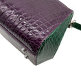 Load image into Gallery viewer, Kwanpen Purple / Green Croc Shoulder Bag
