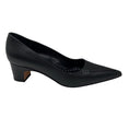 Load image into Gallery viewer, Manolo Blahnik Black Pointed Toe Low Heel Leather Pumps
