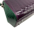 Load image into Gallery viewer, Kwanpen Purple / Green Croc Shoulder Bag
