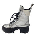 Load image into Gallery viewer, Louis Vuitton Silver Metallic Patent Calfskin Spaceship Laureate Platform Desert Boots
