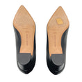 Load image into Gallery viewer, Manolo Blahnik Black Pointed Toe Low Heel Leather Pumps
