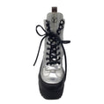 Load image into Gallery viewer, Louis Vuitton Silver Metallic Patent Calfskin Spaceship Laureate Platform Desert Boots
