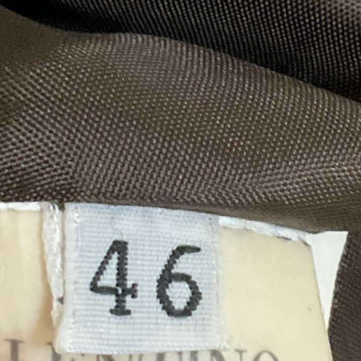Valentino Jeans Brown Button Front Wool Gauze Jacket