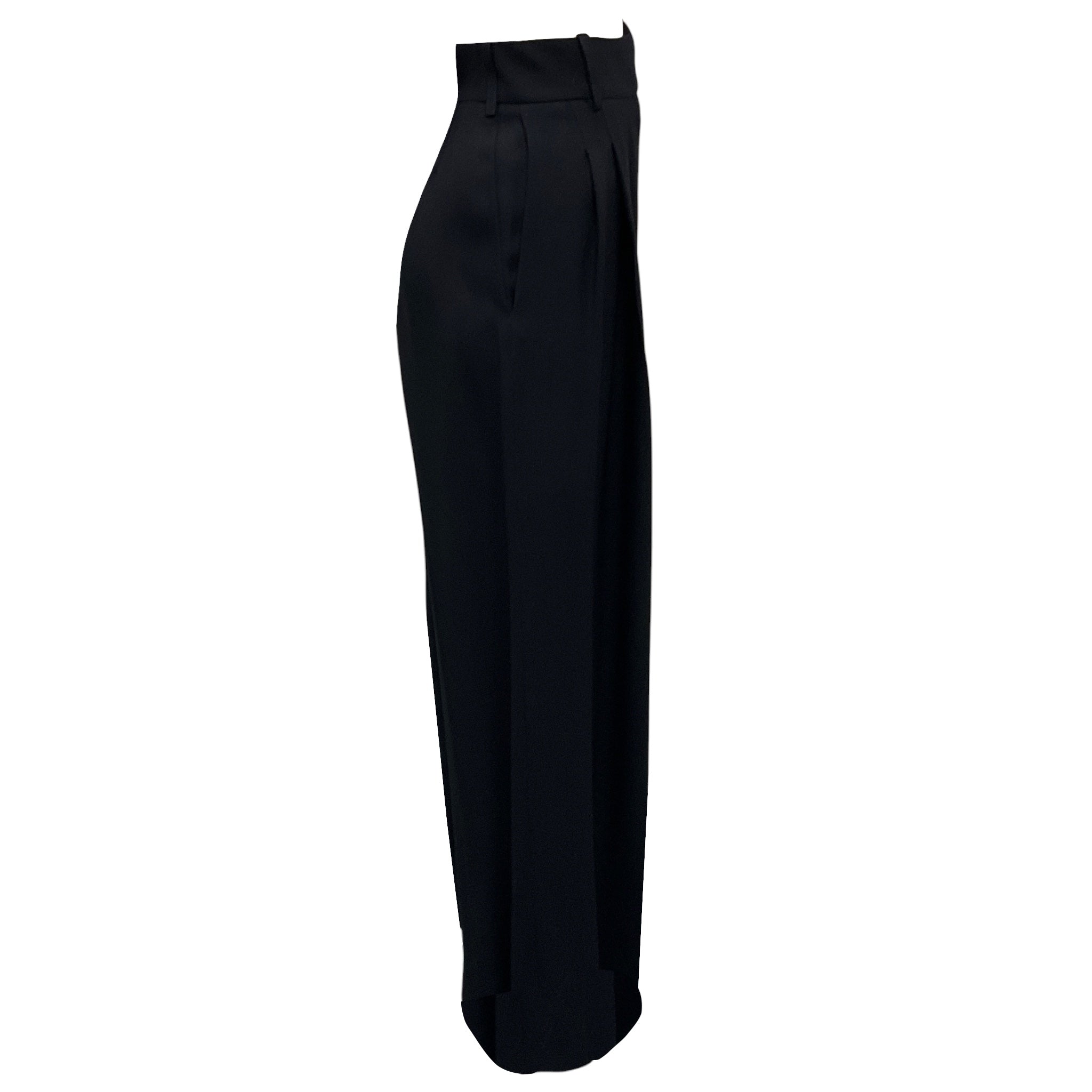 Alexandre Vauthier Navy Tailored Wide Leg Pant