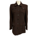 Load image into Gallery viewer, Valentino Jeans Brown Button Front Wool Gauze Jacket
