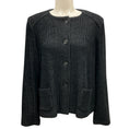 Load image into Gallery viewer, Amina Rubinacci Black / Grey Wool Knit Baltes Jacket
