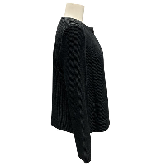 Amina Rubinacci Black / Grey Wool Knit Baltes Jacket