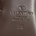 Load image into Gallery viewer, Valentino Brown / Gold Rockstud Smooth Leather Ankle Boots
