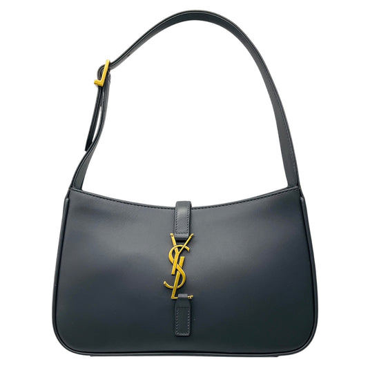 Saint Laurent Dark Grey Smooth Calfskin Le 5 a 7 Shoulder Bag