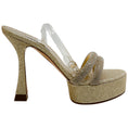 Load image into Gallery viewer, Casadei Honey Goldust Donna Hollywood Dazzle Platform Sandals
