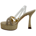 Load image into Gallery viewer, Casadei Honey Goldust Donna Hollywood Dazzle Platform Sandals
