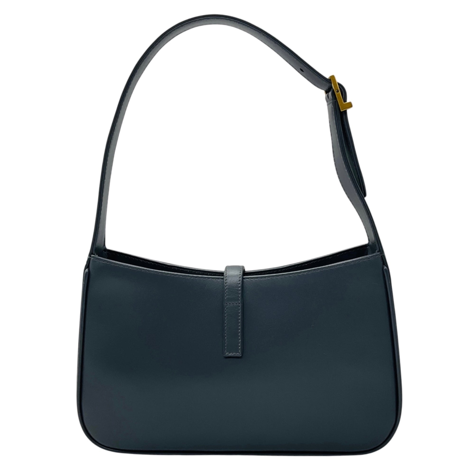 Saint Laurent Dark Grey Smooth Calfskin Le 5 a 7 Shoulder Bag