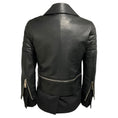 Load image into Gallery viewer, Dsquared2 Black Sheepskin Leather Moto Jacket with Fabric Trim
