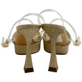 Load image into Gallery viewer, Casadei Honey Goldust Donna Hollywood Dazzle Platform Sandals
