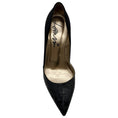 Load image into Gallery viewer, Lanvin Black Satin / Jacquard Brocade d'Orsay Pumps

