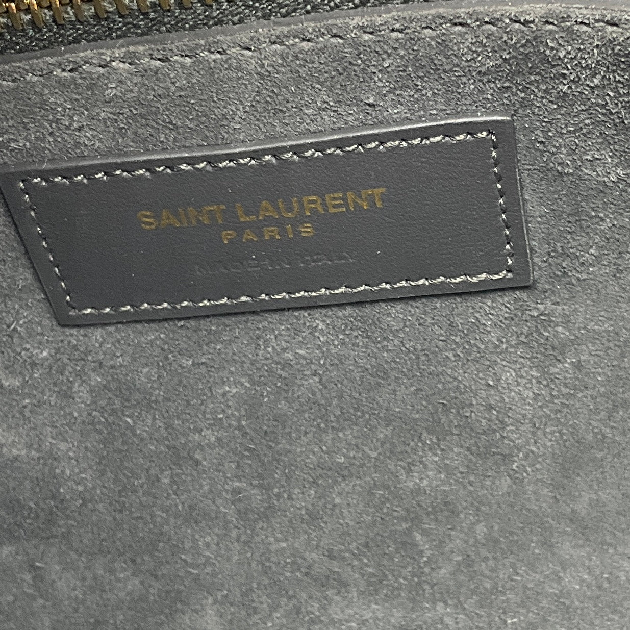 Saint Laurent Dark Grey Smooth Calfskin Le 5 a 7 Shoulder Bag