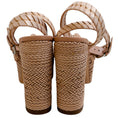 Load image into Gallery viewer, Casadei Natural Dafne Woven Leather Formentera Platform Sandals
