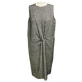 Load image into Gallery viewer, Maison Margiela Black / White / Grey Multi Sleeveless Tweed Sheath Dress
