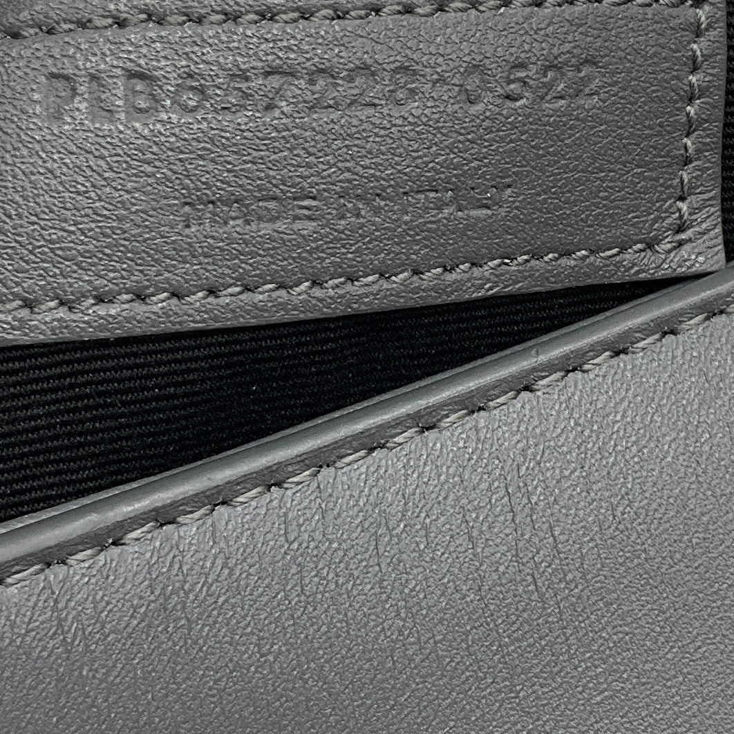 Saint Laurent Dark Grey Smooth Calfskin Le 5 a 7 Shoulder Bag