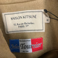 Load image into Gallery viewer, Maison Kitsune Tan / Red Quilted Hem Wool Coat
