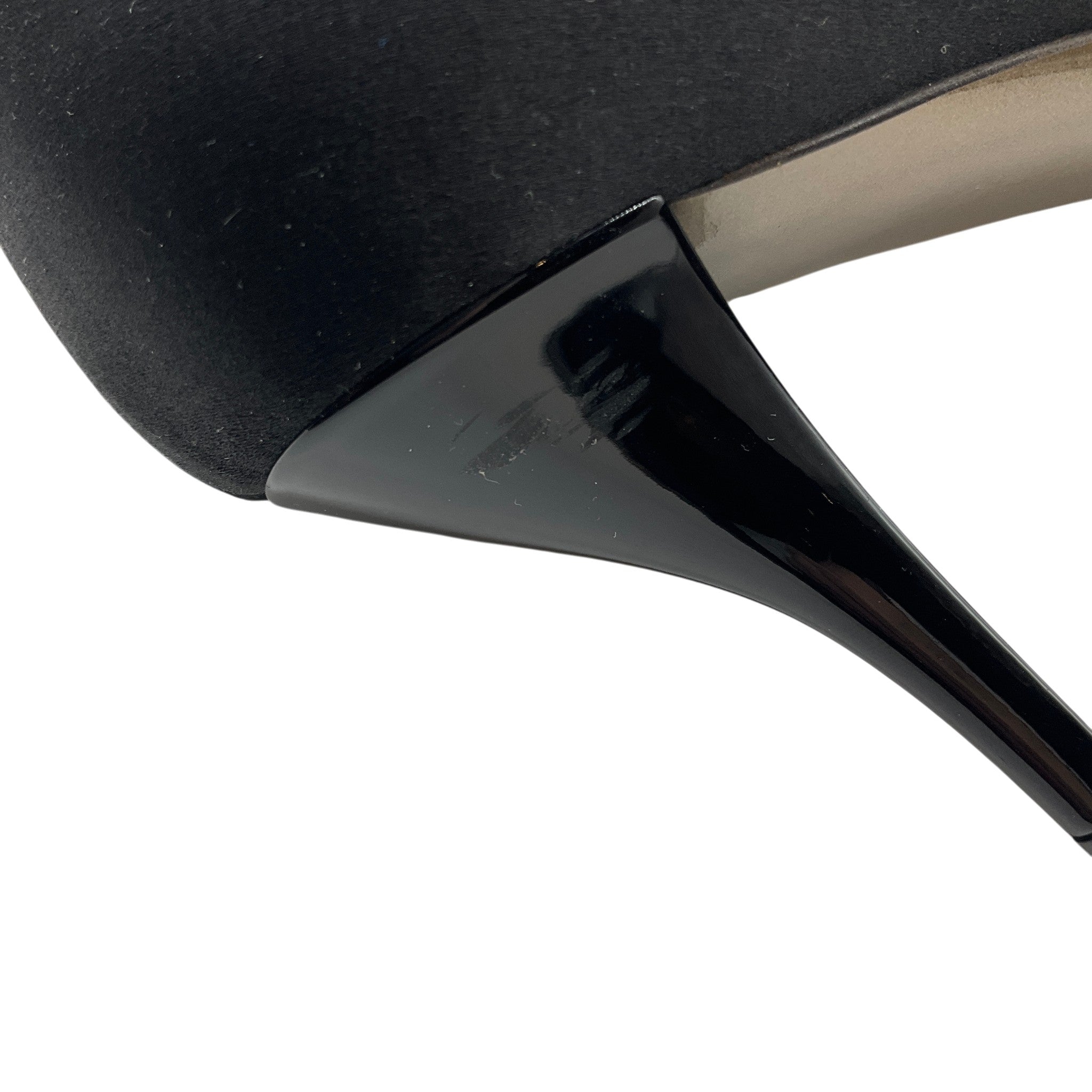 Lanvin Black Satin / Jacquard Brocade d'Orsay Pumps