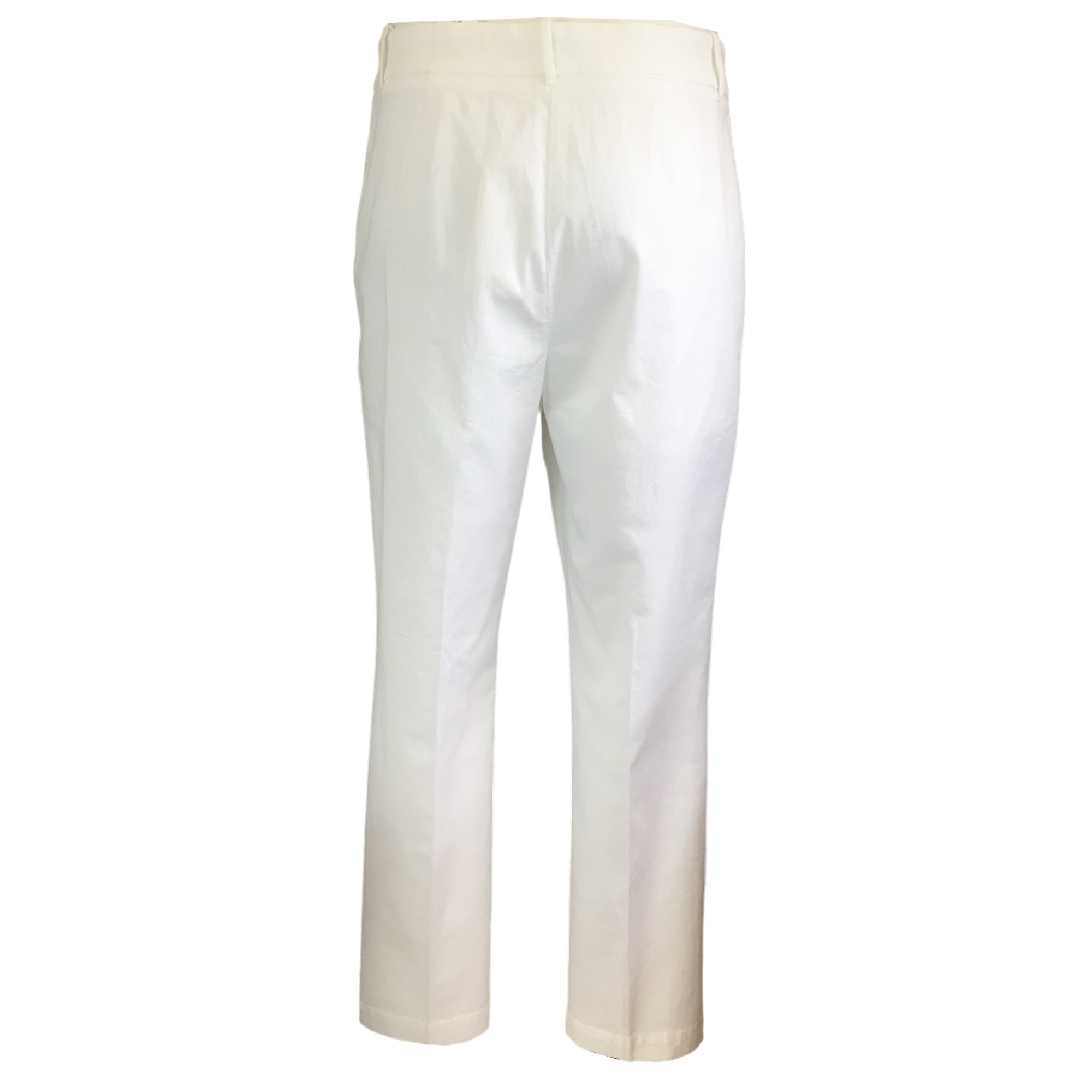 Fabiana Filippi White / Silver Monili Beaded Detail Cotton Pants