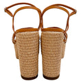 Load image into Gallery viewer, Casadei Natural Toffee Woven Platform Sandals
