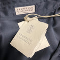 Load image into Gallery viewer, Brunello Cucinelli Night Sky Navy Blue Silk Shirt with Monili Chain
