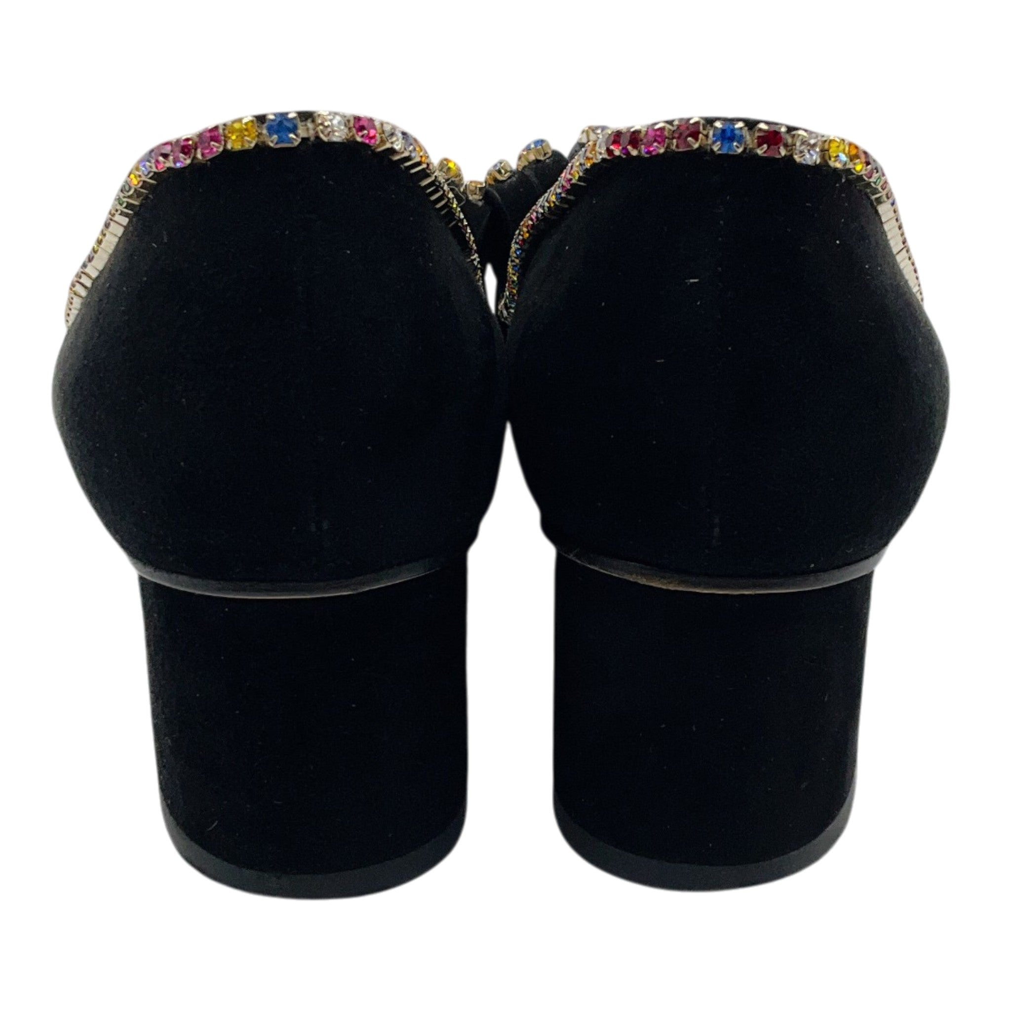 Gucci GG Marmont Pumps with Rainbow Crystal Fringe
