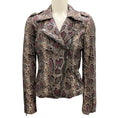 Load image into Gallery viewer, Neiman Marcus The Leather Collection Multi Snake Print Leather Biker Jacket
