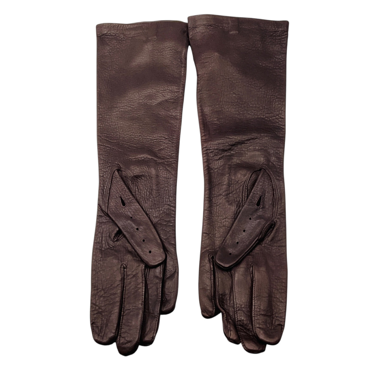 Marni Dark Brown Long Leather Gloves