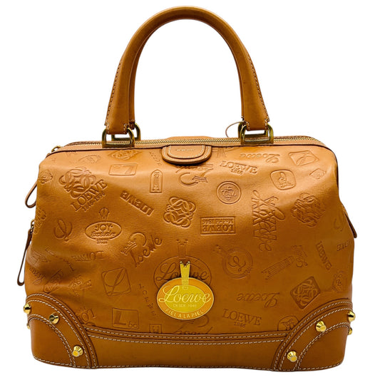 Loewe RARE Tan Leather Desde 1846 Since 1846 Fiel a la Piel 160 Aniversario Anniversary Double Top Handle Handbag