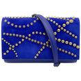 Load image into Gallery viewer, Christian Louboutin Galactiqueen Blue Suede / Leather Paloma Clutch Bag
