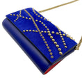 Load image into Gallery viewer, Christian Louboutin Galactiqueen Blue Suede / Leather Paloma Clutch Bag

