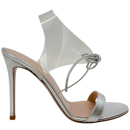 Gianvito Rossi Silver / PVC Estelle Sandals