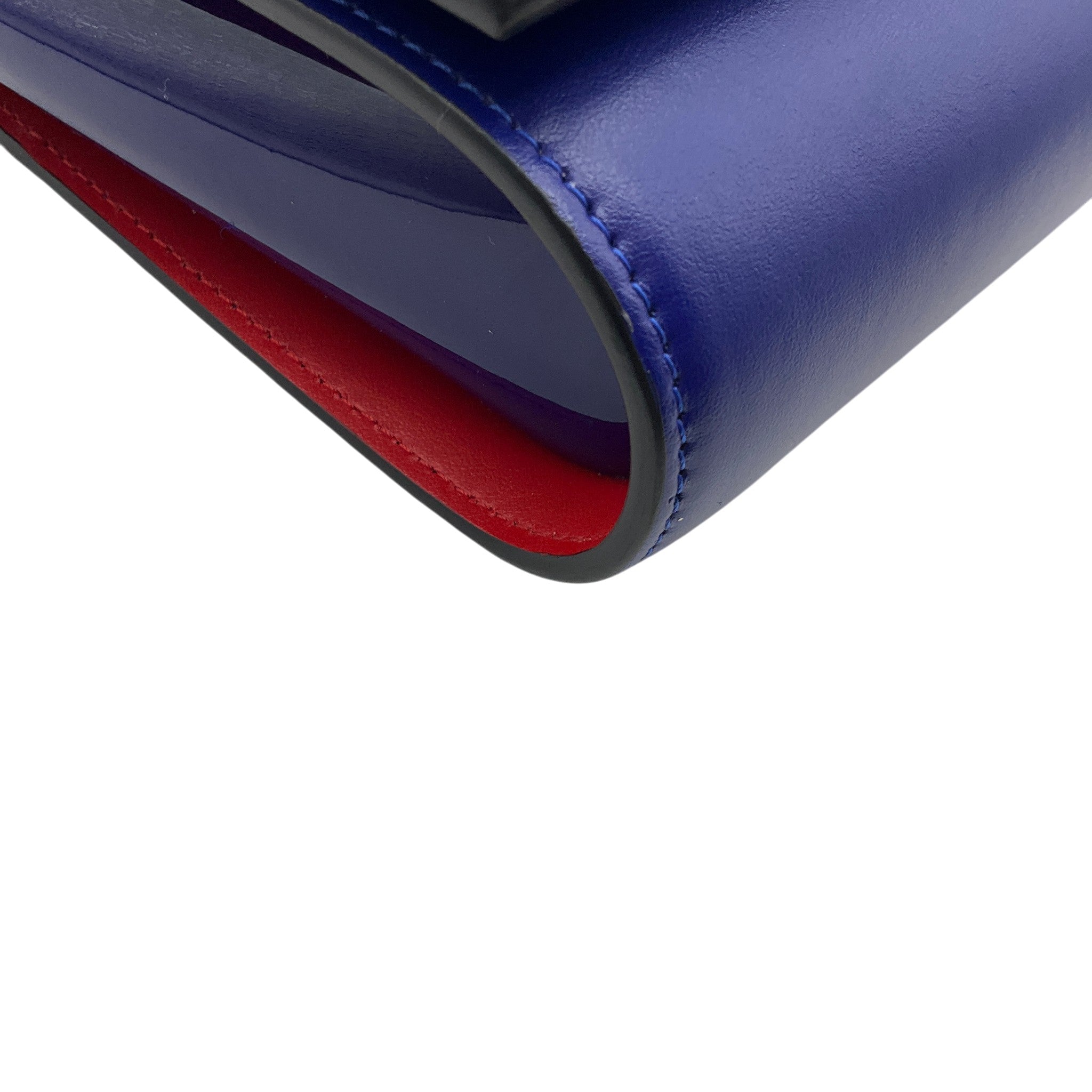 Christian Louboutin Galactiqueen Blue Suede / Leather Paloma Clutch Bag