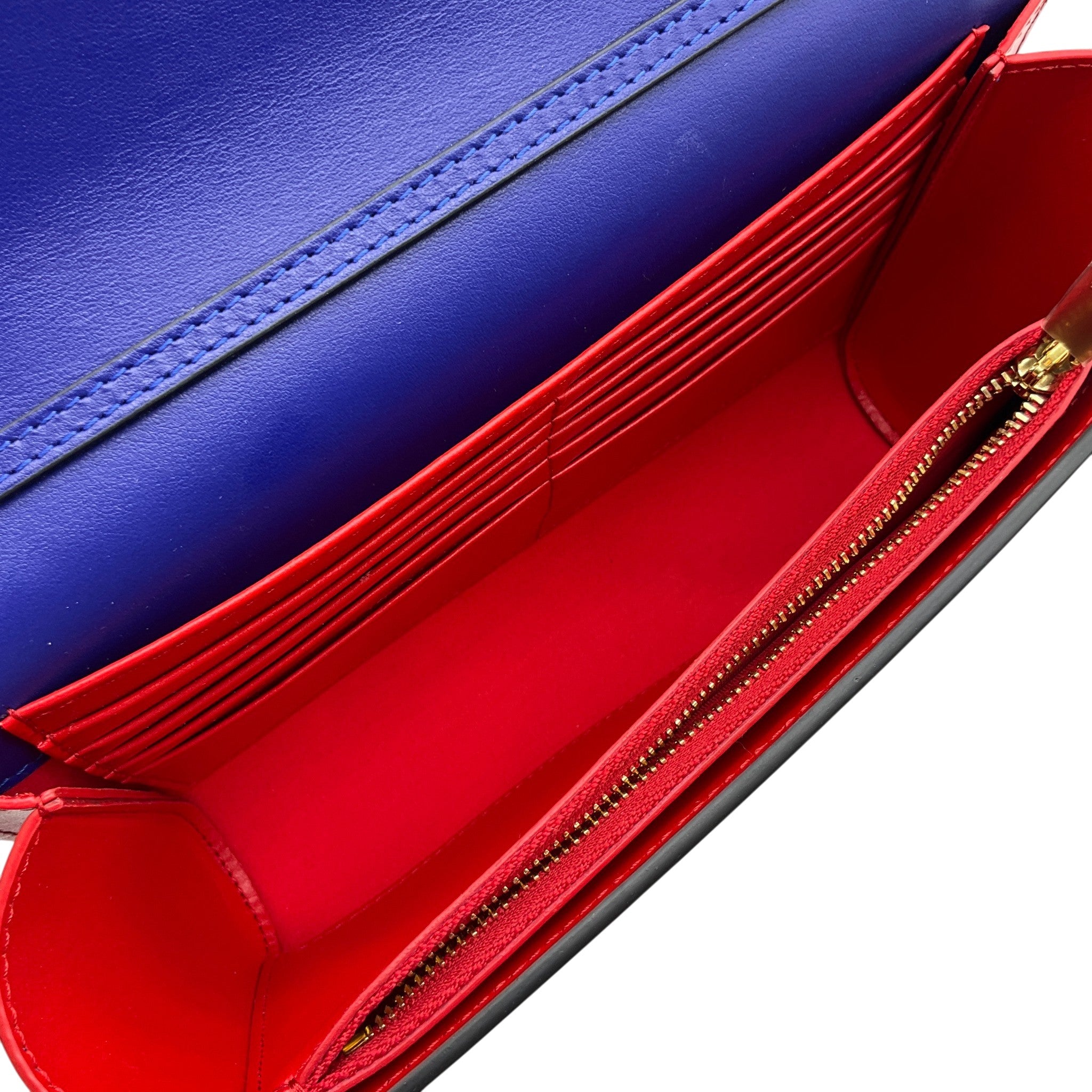 Christian Louboutin Galactiqueen Blue Suede / Leather Paloma Clutch Bag