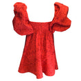 Load image into Gallery viewer, Leo Lin Scarlet Red Eloise Puff Sleeved Embroidered Mini Dress
